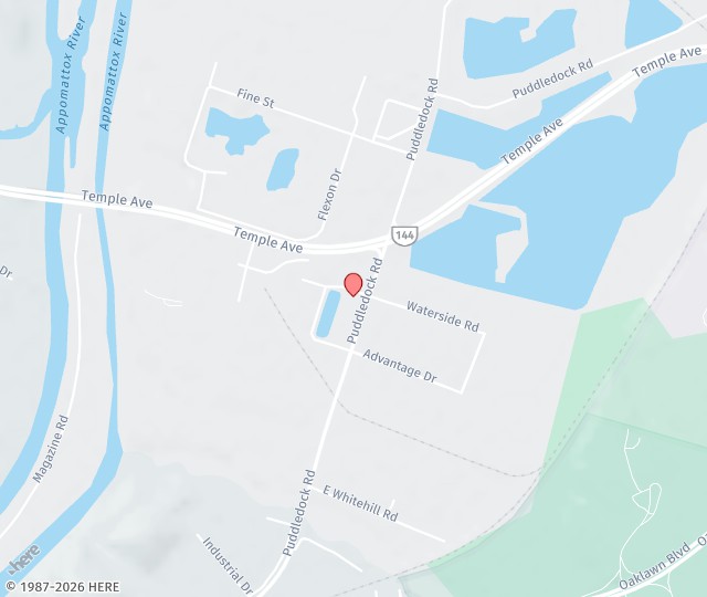 Location Map: 4700 Puddledock Road, Suite 100 Colonial Heights, Virginia 23875