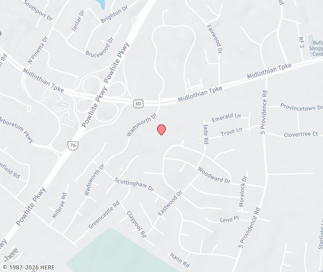Location Map: 15350 East West Road Midlothian, Virginia 23114